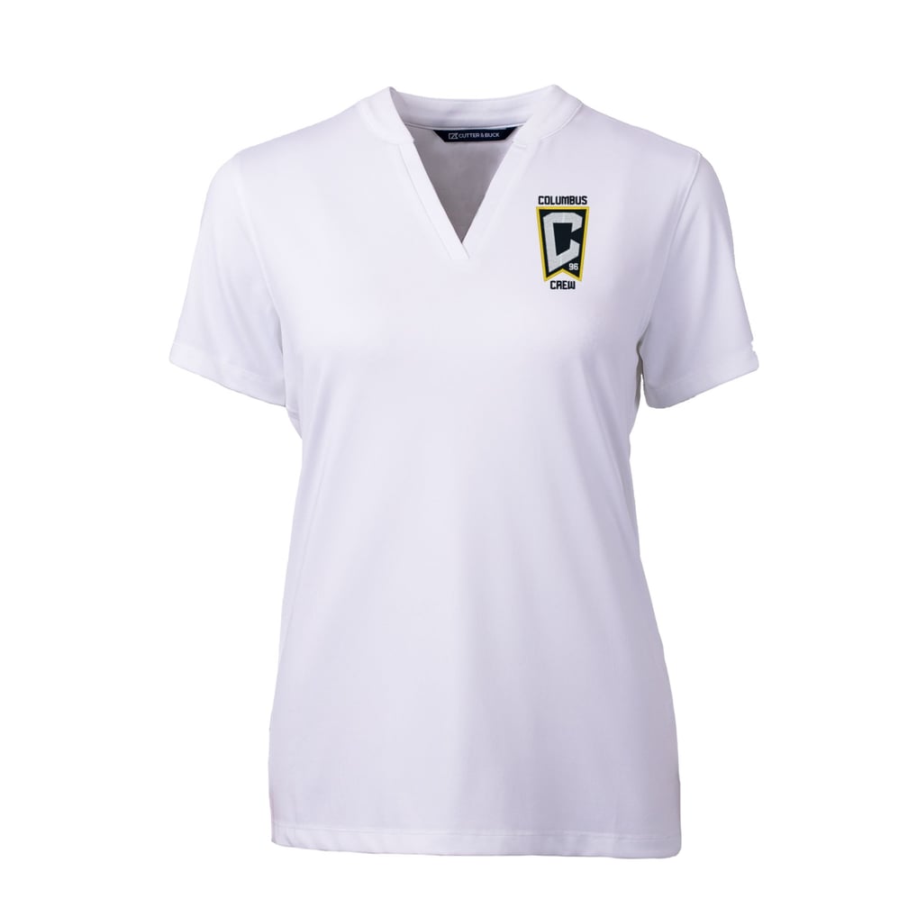  Columbus Crew Cutter & Buck Women's Forge Heather Stretch Blade Top - White